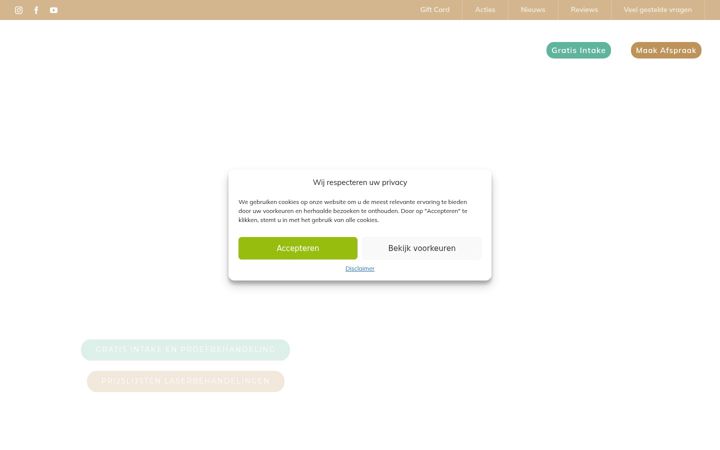 Zrzut ekranu changelaserclinic.nl