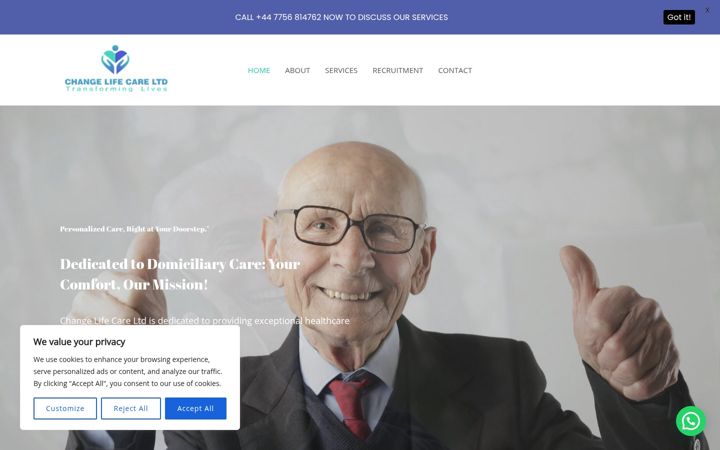 Screenshot di changelifecare.co.uk