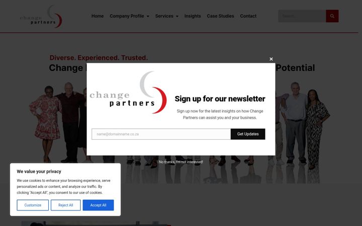 Képernyőkép: changepartners.co.za