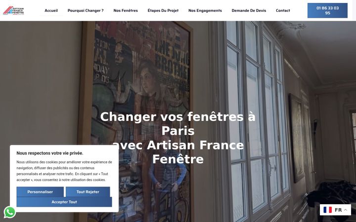 Skjámynd af changerfenetreparis.fr