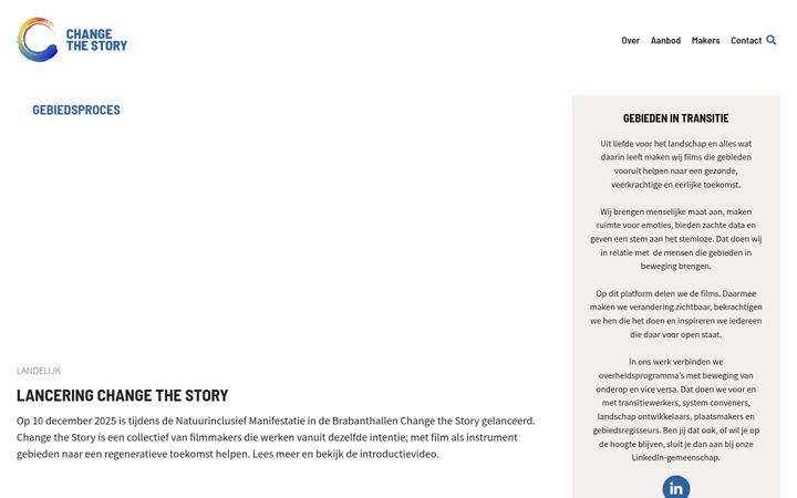 Captură de ecran a changethestory.nl