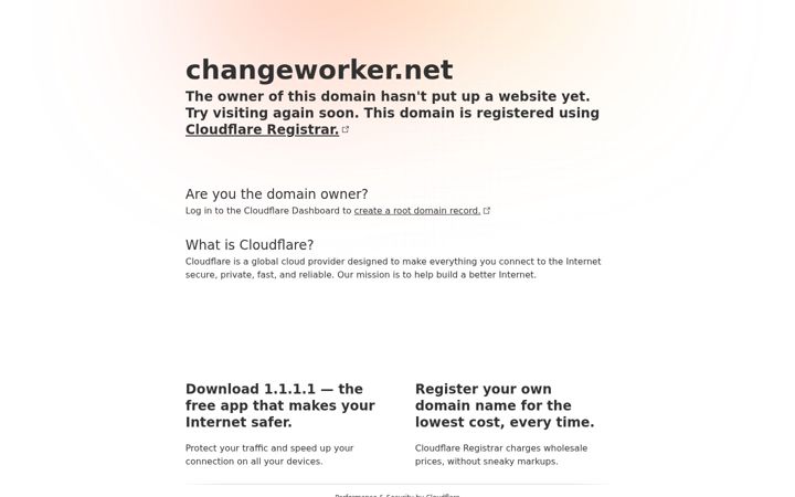 Snímek obrazovky changeworker.net
