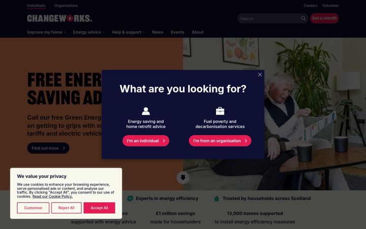Screenshot di changeworks.org.uk