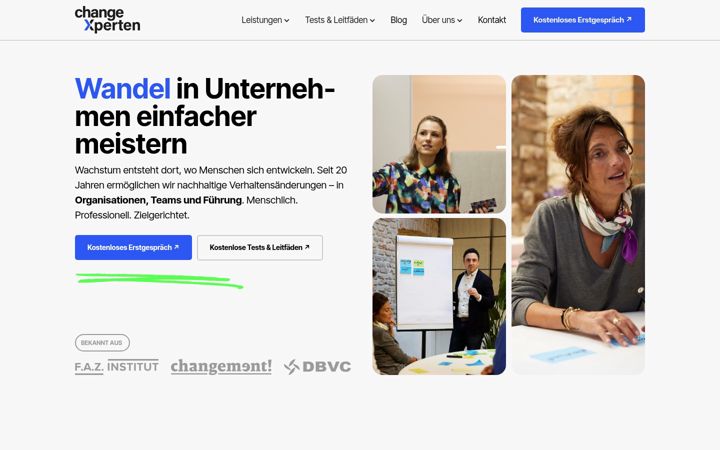 Screenshot of changexperten.com