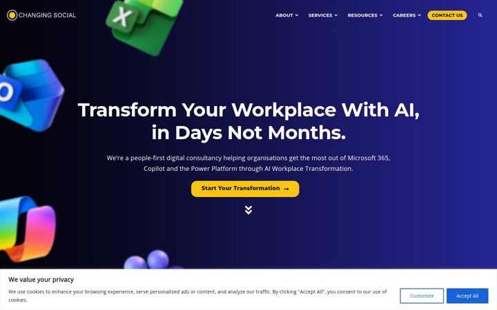 Screenshot of changingsocial.com