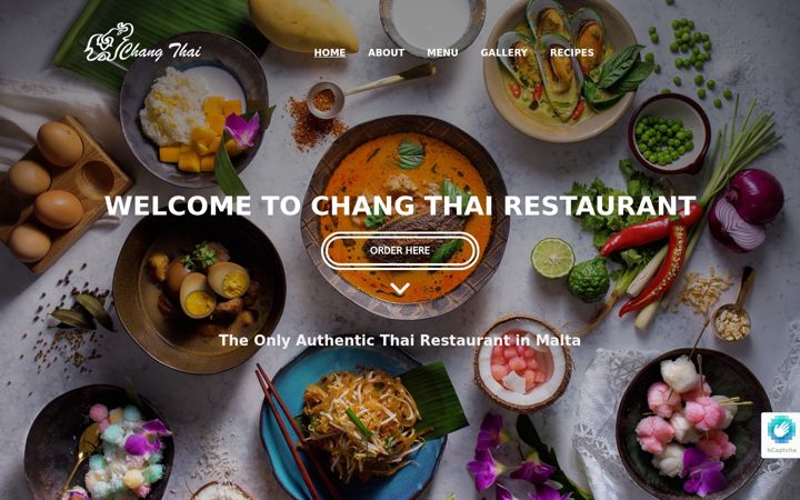 Screenshot of changthai-restaurant.com