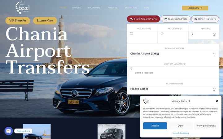 Screenshot of chania.taxi