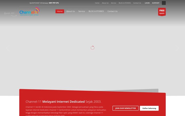 Screenshot of channel-11.net