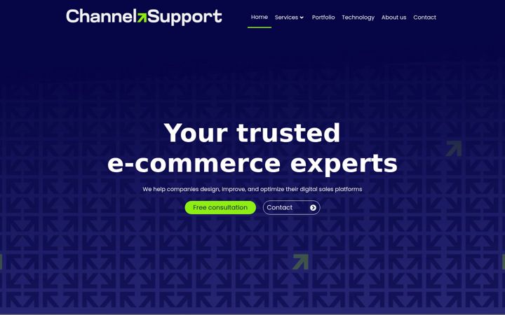 Skærmbillede af channel-support.io