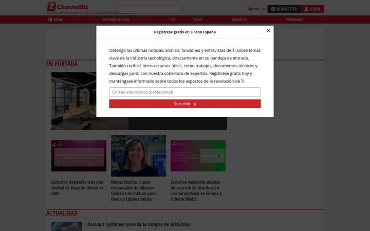 Screenshot di channelbiz.es