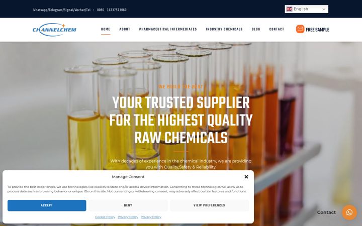 Screenshot of channelchem.com