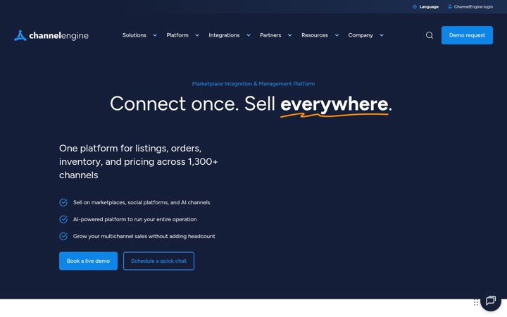 Screenshot of channelengine.com