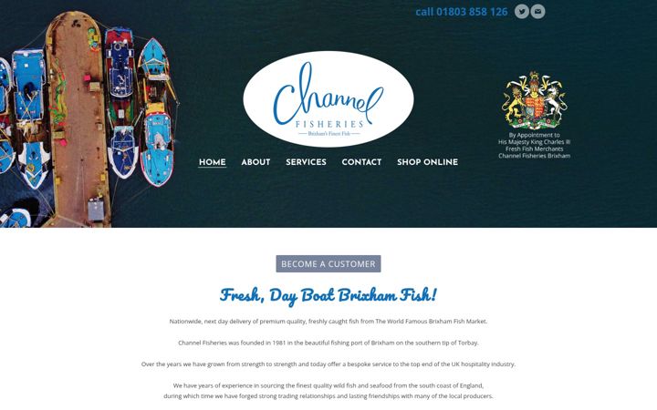 Screenshot of channelfisheries.com