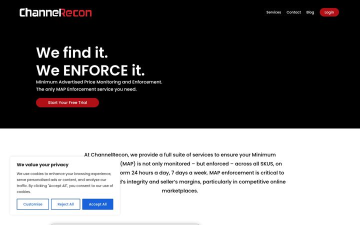 Screenshot of channelrecon.com