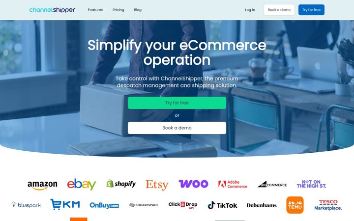 Screenshot of channelshipper.com