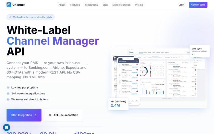 Skærmbillede af channex.io