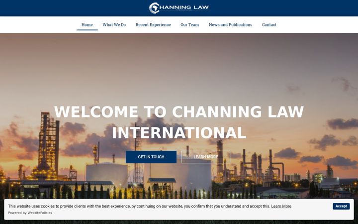 Captura de pantalla de channing-law.co.uk