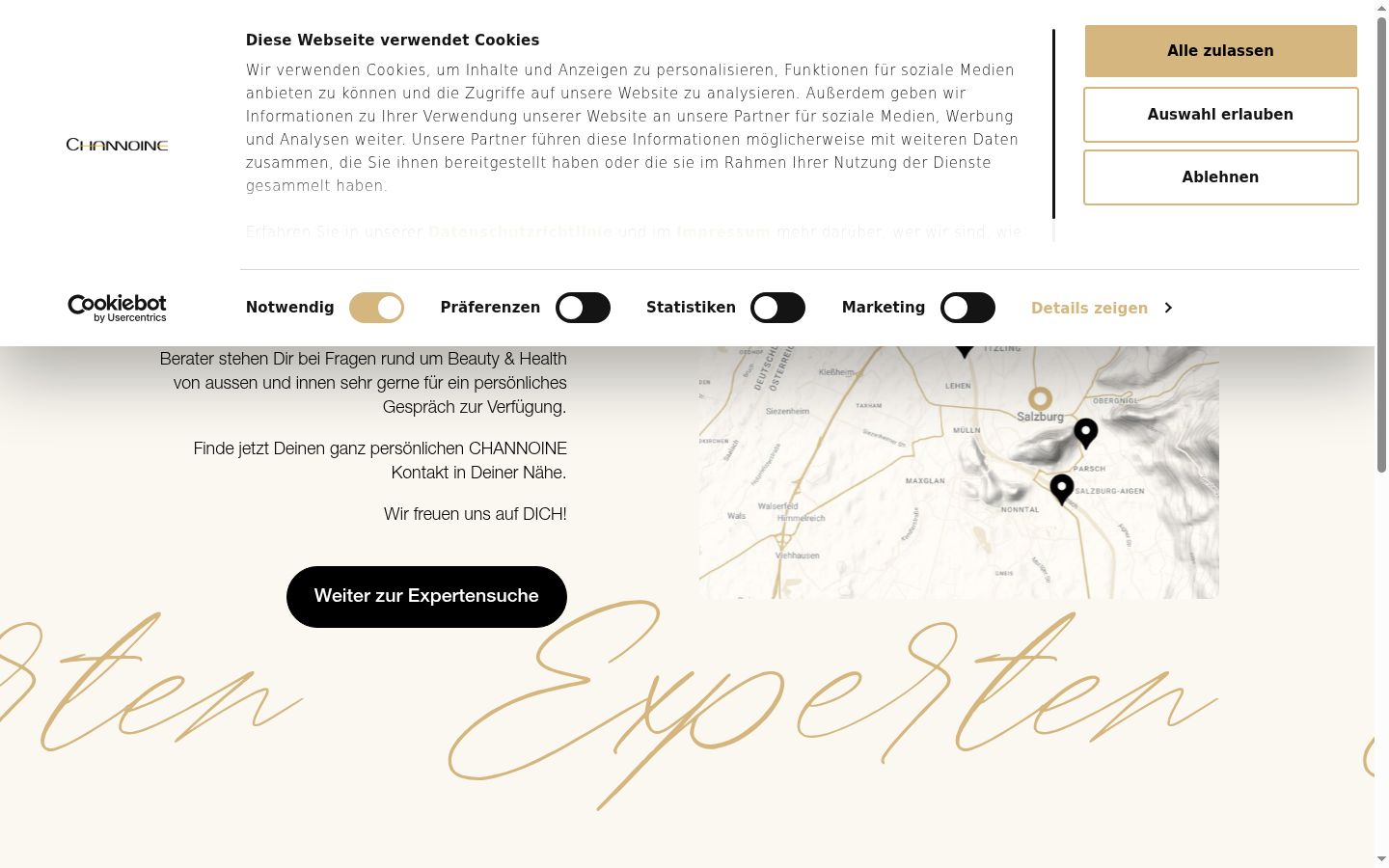 Screenshot of the consent banner shown before any interaction
