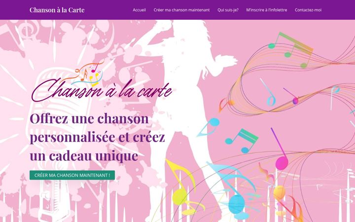 Screenshot of chansonalacarte.com