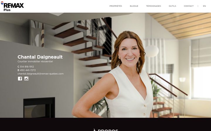 Captura de pantalla de chantaldaigneault.ca