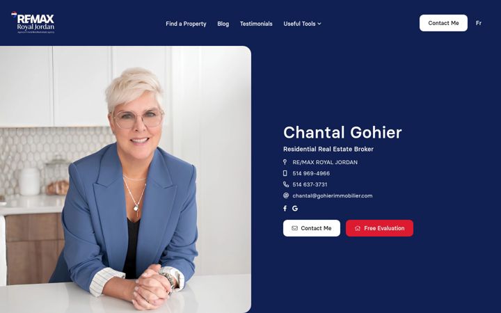 Screenshot of chantalgohier.com
