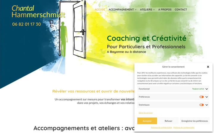 Screenshot of chantalham.com