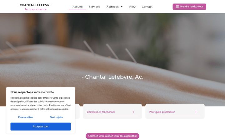 Captura de pantalla de chantallefebvre.ca