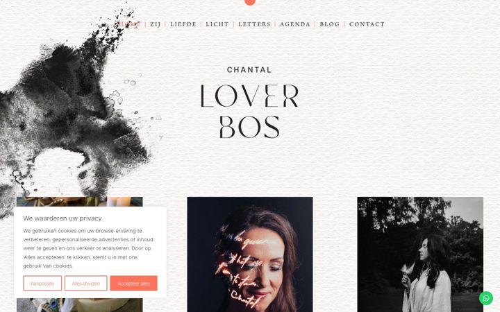 Posnetek zaslona chantalloverbos.nl