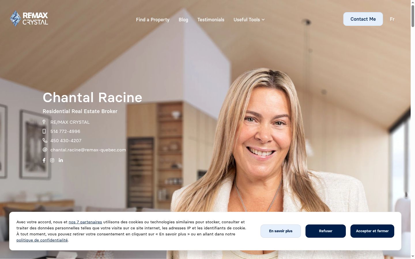 Screenshot of the consent banner shown before any interaction
