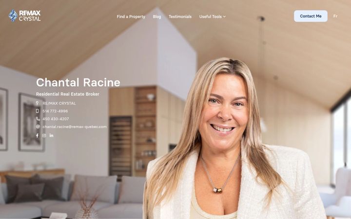 Screenshot of chantalracineimmo.com