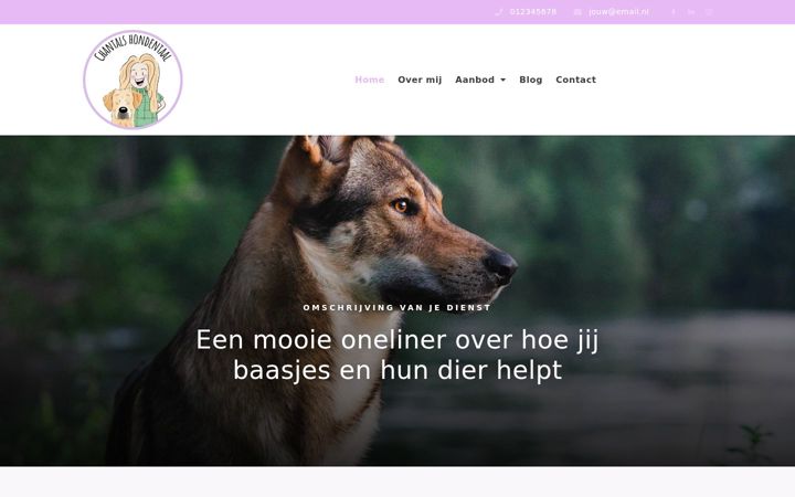 Posnetek zaslona chantalshondentaal.nl