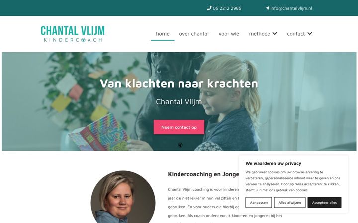 Posnetek zaslona chantalvlijm.nl