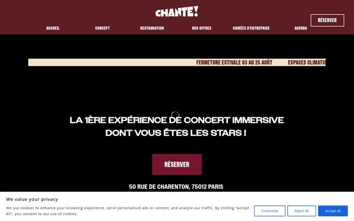Screenshot of chante.club