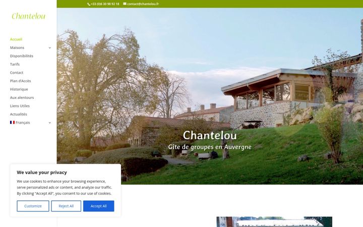 Captura de ecrã de chantelou.fr