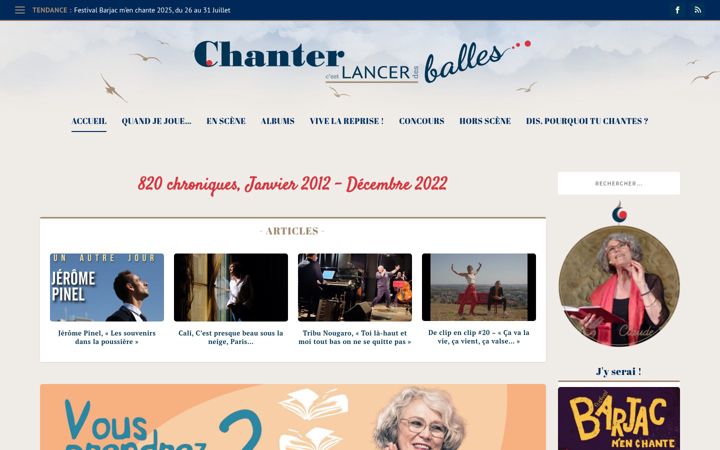 Captura de ecrã de chantercestlancerdesballes.fr