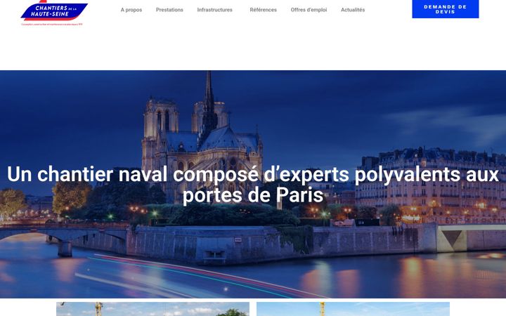 Posnetek zaslona chantiers-navals-haute-seine.fr