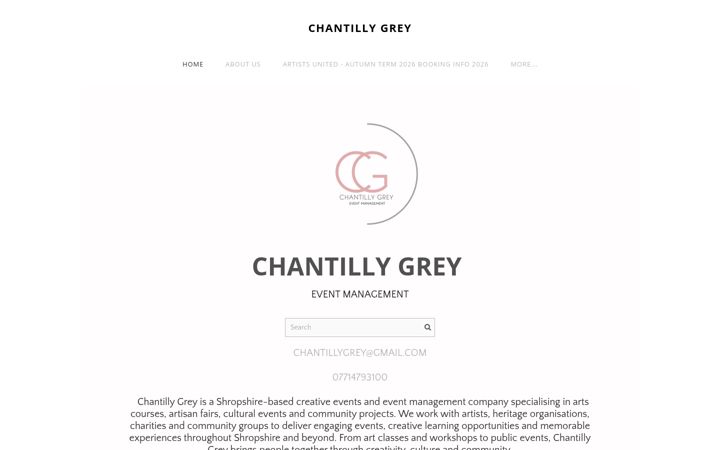 Screenshot of chantillygrey.com