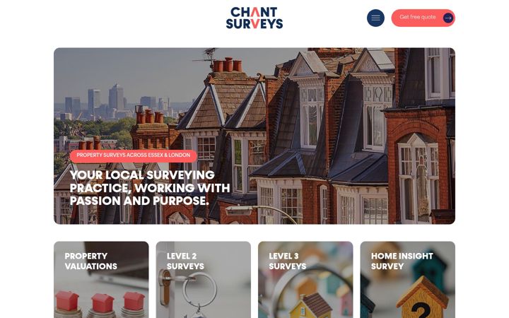 Captura de pantalla de chantsurveys.co.uk