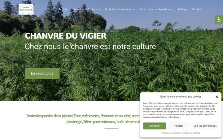 Posnetek zaslona chanvreduvigier.fr