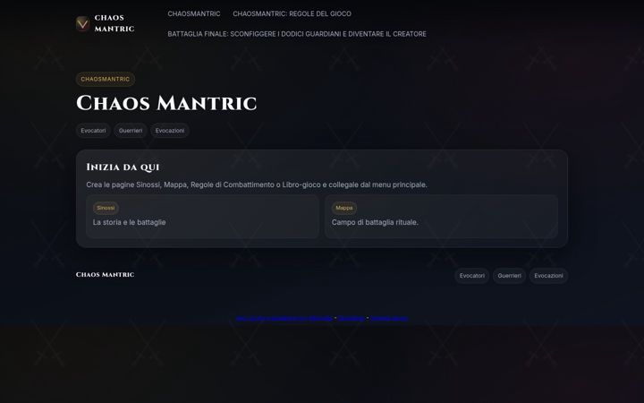 Snímek obrazovky chaosmantric.altervista.org