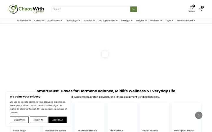 Screenshot of chaoswithgrace.com
