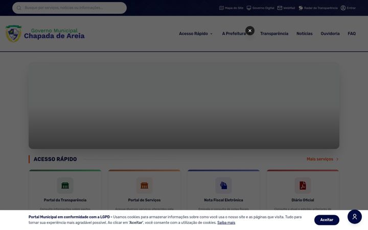 Captura de ecrã de chapadadeareia.to.gov.br