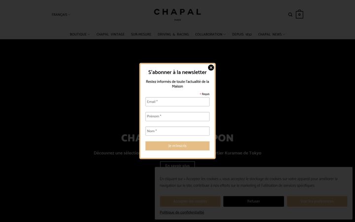 Posnetek zaslona chapal.fr