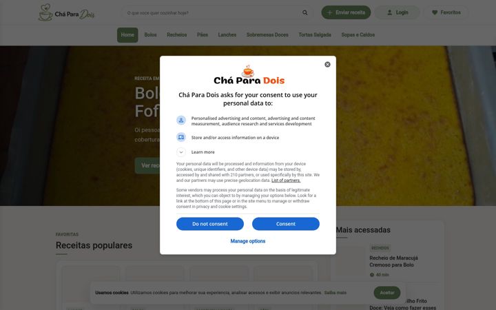 Screenshot di chaparadois.com.br