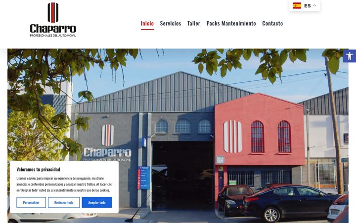 Screenshot di chaparroprofesionalesdelautomovil.es