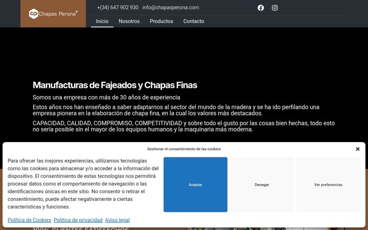 Screenshot of chapasperona.com