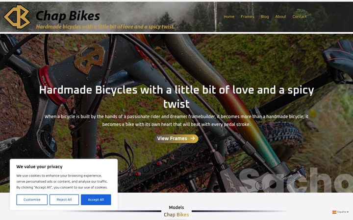 Screenshot of chapbikes.com