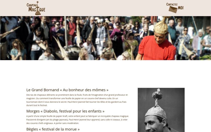 Ekraanipilt saidist chapeaumagique.fr