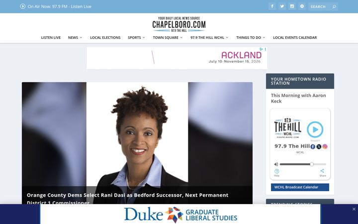Screenshot of chapelboro.com