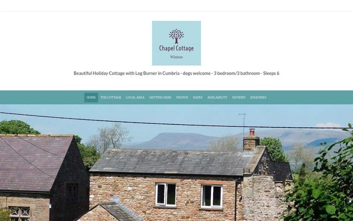 Screenshot ta' chapelcottagewinton.co.uk